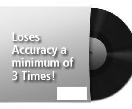 Vinyl loses accuracy 3 times.
