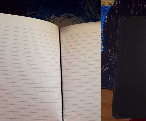 Add a few strands of 2mm elastic cord, slide in the notebook insert, profit!